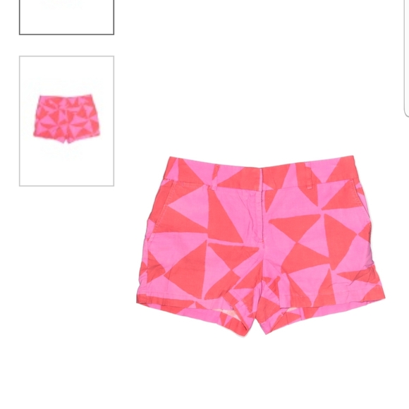 LOFT Pants - Ann Taylor Loft Khaki Shorts chino pink orange Size: 00 linen cotton blend